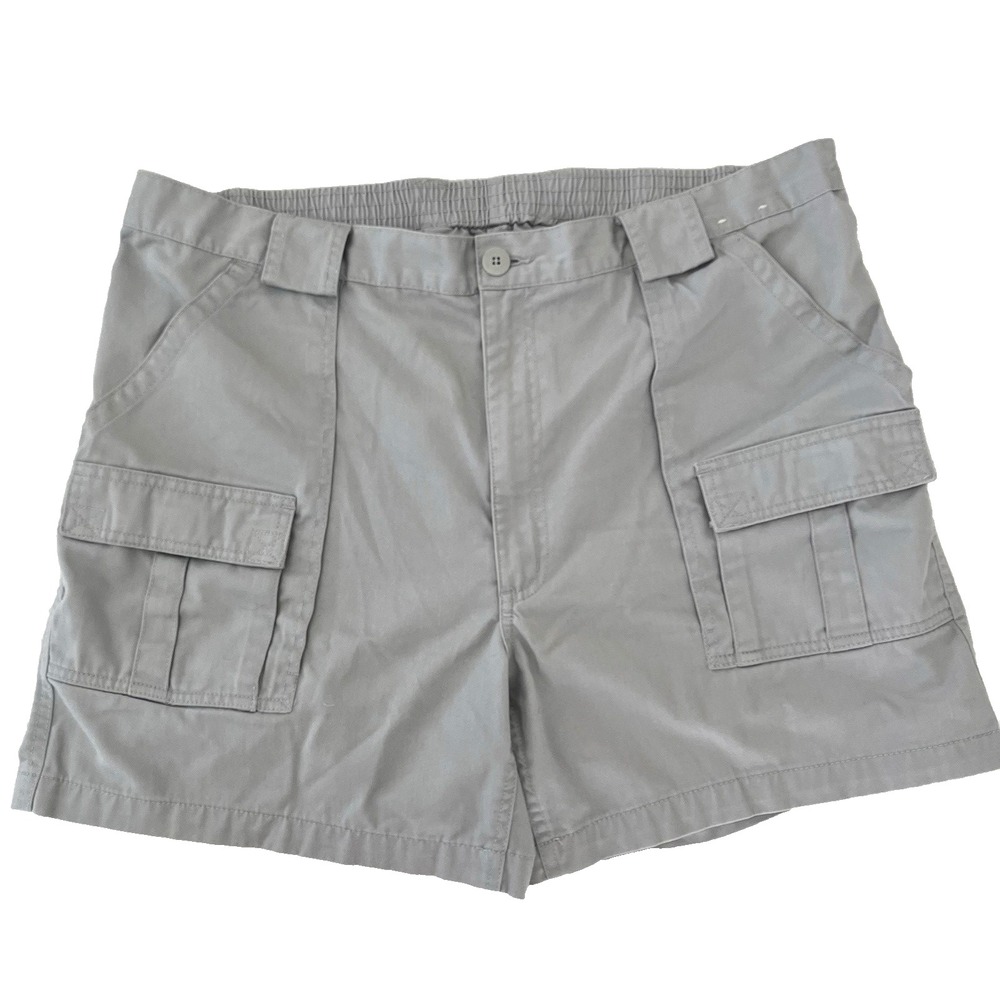 Weekender Men's Trader Cargo Shorts Size‎ 42 Gray Hiking Comfort-Back Elastic